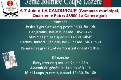 3ième journée Coupe Lozère la Canourgue les 6 & 7 juin 2026