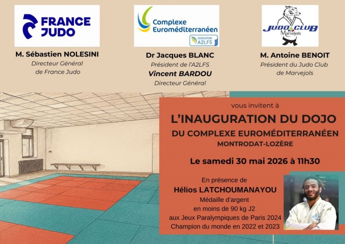 Image de l'actu 'Inauguration du dojo du complexe euroméditerranéen de Montrodat le 30 mai 2026'
