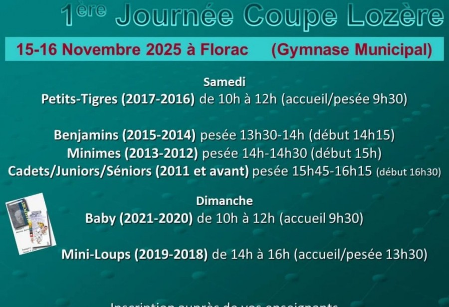 Coupe Lozère 15 et 16 novembre à Florac